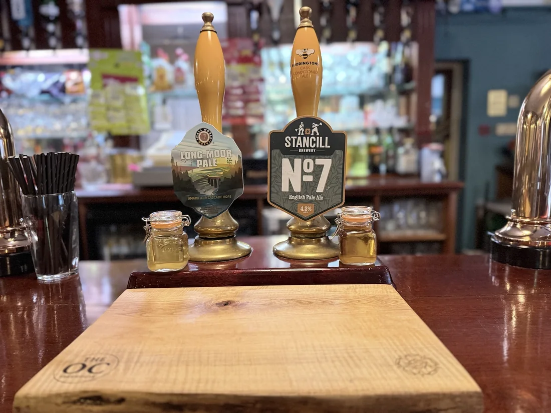 Real ale handpulls at The OC, Mirfield
